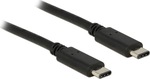 DeLock Regular USB 2.0 Cable USB-C male - USB-C male Μαύρο 1m (83673)