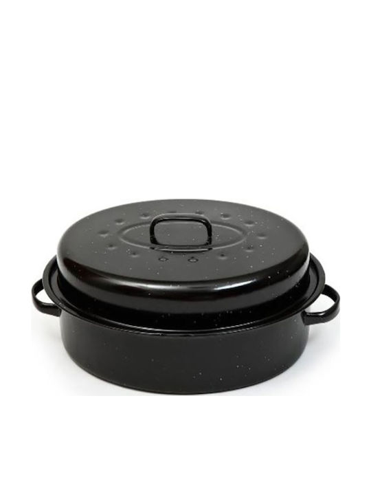 Homestyle Dutch Oven Oval Made of Aluminum with Grill 36x26cm 2pcs