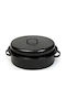 Homestyle Dutch Oven Oval Made of Aluminum with Grill 36x26cm 2pcs