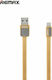 Remax Flat USB to Lightning Cable Χρυσό 1m (Pla...