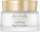 Ahava Uplifting Night Face Cream for Moisturizing & Anti-aging with Aloe Vera & Peptides 50ml