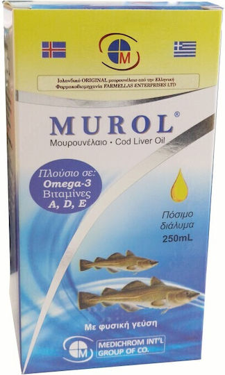 Medichrom Murol Cod Liver Oil Suitable for Children 250ml with Natural Flavour