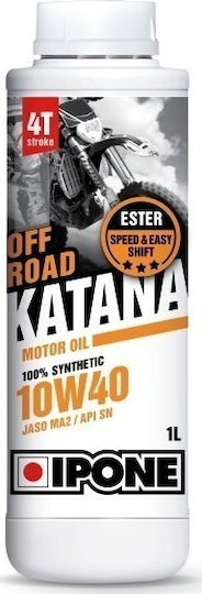 Ipone Katana Off Road 10W-40 Συνθετικό Λάδι Μοτοσυκλέτας για Τετράχρονους Κινητήρες 1lt