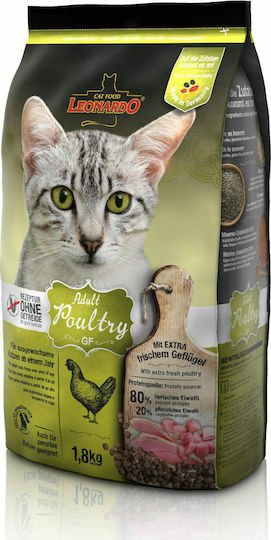 Leonardo Adult Poultry GF Dry Food Grain-Free for Adult Sterilized Cats with Poultry 1.8kg