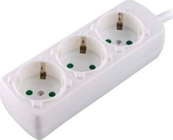 SAS Power Strip with Surge Protection 3 Positions with Switch and Cable 3m