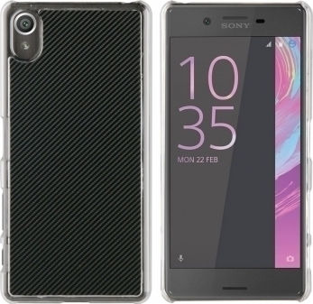 Roxfit Premium Slim Shell Задна корица Силикон / Метал Черен (Xperia X)