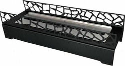 EcoHot Bio Rock 50 Indoor Floor Bioethanol Fireplace Black 50x22x17.5cm