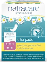 Natracare Ultra Super+ Hygienepads für Starke Strömung 4 Tropfen 12Stück