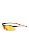 Uvex Sportstyle 223 Ανδρικά Γυαλιά Ηλίου με Μαύρο Κοκκάλινο Σκελετό και Πορτοκαλί Φακό S5309822212