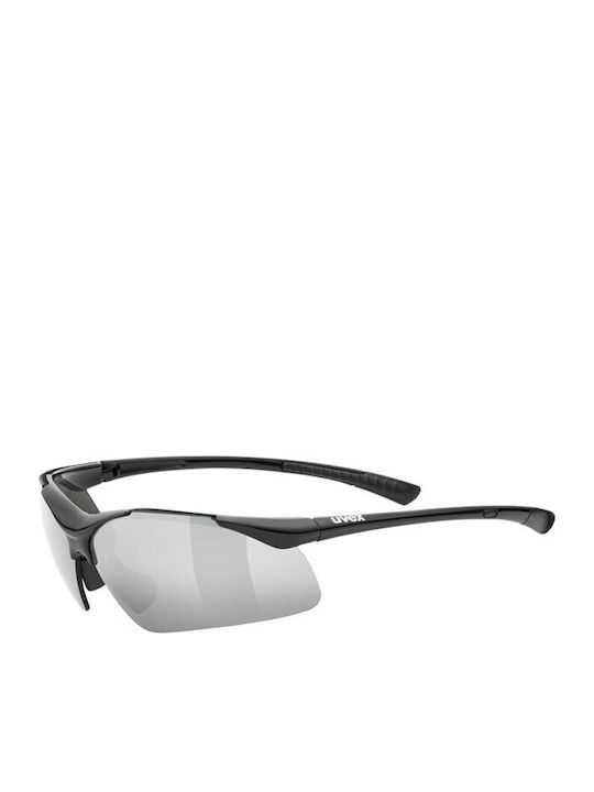 Uvex Sportstyle 223 Ανδρικά Γυαλιά Ηλίου με Μαύρο Κοκκάλινο Σκελετό και Γκρι Φακό S5309822216