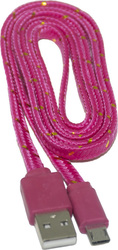 1m Braided USB 2.0 to micro USB Cable Pink (69362543)