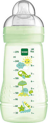 Mam Plastik Babyflasche Easy Active mit Silikon Sauger für 2+ Monate Green Flugzeug 1x270ml