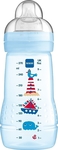 Mam Plastikflasche Easy Active mit Silikonsauger für 2+ Monate Light blue Leuchtturm-Wal 270ml 1Stück