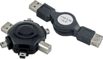 USB 2.0 Cablu USB-A de sex masculin - USB-A femelă Negru 1m 72070