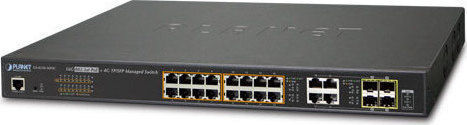 Planet GS-4210-16P4C Gestionat L2 PoE+ Switch cu 16 Porturi Gigabit (1Gbps) Ethernet și 4 Porturi SFP