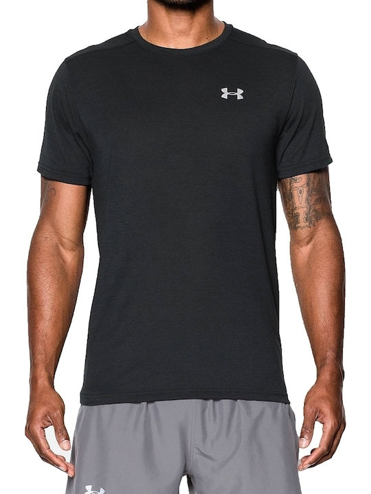 Under Armour Streaker Αθλητικό Ανδρικό T-shirt Μαύρο Μονόχρωμο