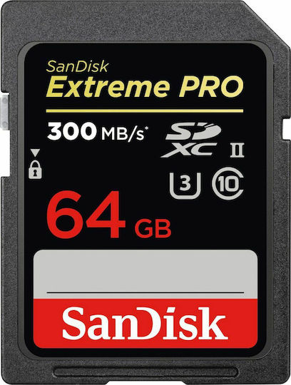 Sandisk Extreme Pro SDXC 64GB U3 V30 UHS-II 300MB/s