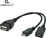 Cablexpert Convertor micro USB masculin în USB-A / micro USB feminin (A-OTG-AFBM-04)