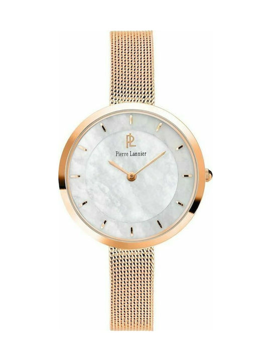 Pierre Lannier Tendance Watch with Pink Gold Metal Bracelet