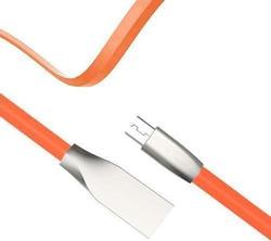 iNOS Flach USB 2.0 auf Micro-USB-Kabel Orange 1m 1Stück