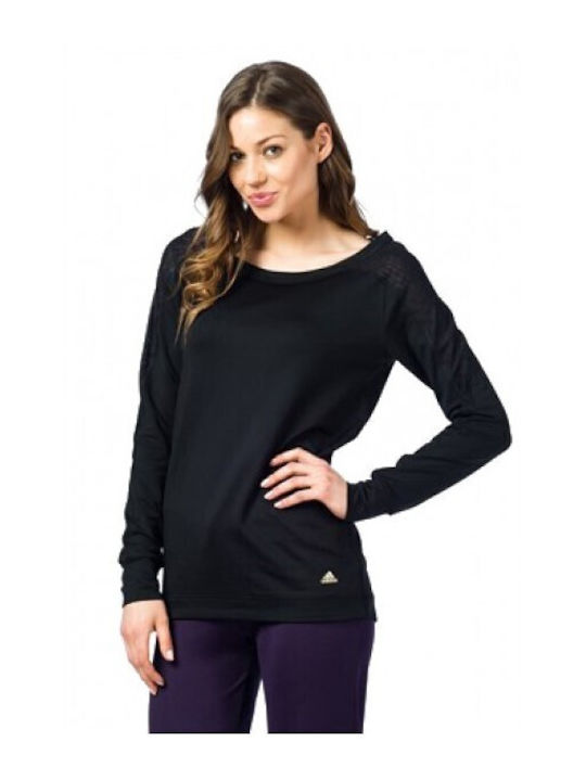 Adidas Women's Athletic Blouse Long Sleeve Black