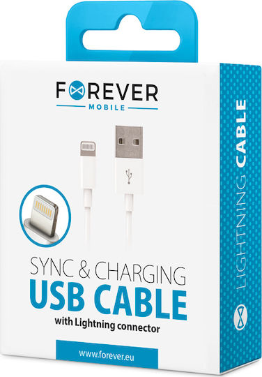 Forever USB-A to Lightning Cable White 1m