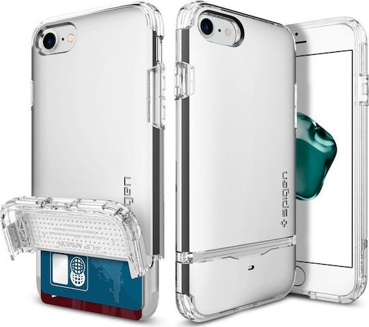 Spigen Flip Armor Umschlag Rückseite Kunststoff Silber (iPhone SE 2022/2020/8/7)