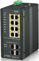 Zyxel RGS200-12P Managed L2 PoE Switch with 8 Gigabit (1Gbps) Ethernet Ports and 4 SFP Ports