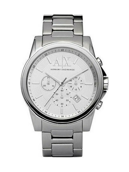 Armani Exchange Ceas Cronograf Baterie cu Argintiu Brățară metalică AX2058