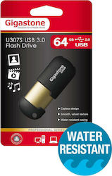 Gigastone U307S Professional Series 64GB USB 3.0 Stick Μαύρο