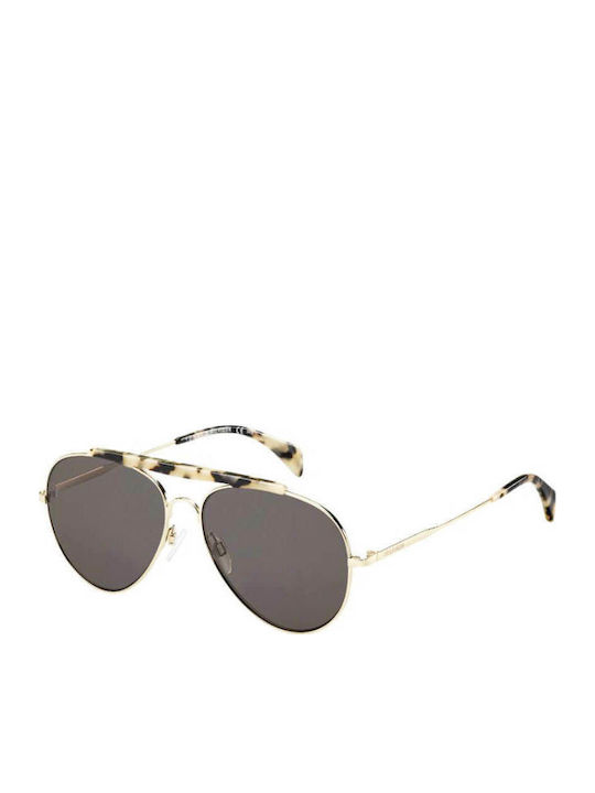 Tommy Hilfiger Men's Sunglasses with Brown Tartaruga Metal Frame and Gray Lens TH1454/S 3YG/NR