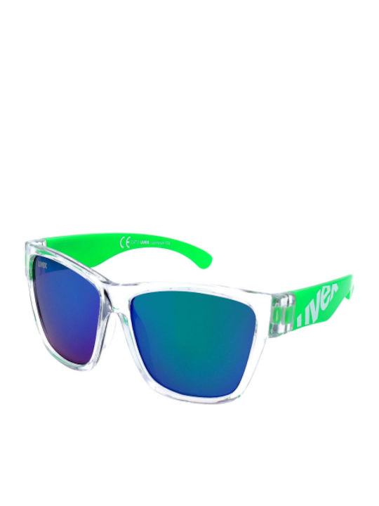 Uvex Sportstyle 508 Clear Green Τετράγωνα Παιδικά Γυαλιά Ηλίου με Καθρέφτη Φακό Διάφανα