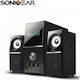 Sonic Gear Evo 5 Pro Ασύρματα Ηχεία Υπολογιστή 2.1 με Bluetooth και Ισχύ 34W σε Μαύρο Χρώμα