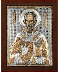 Saint Nicholas Silver Icon (Gold plated) 20x16cm