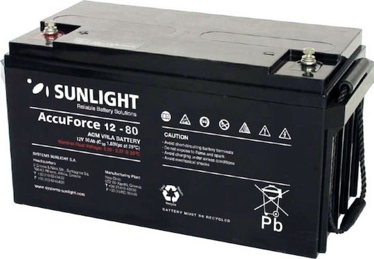 SunLight Accuforce 12-80 UPS Battery with Capacity 80Ah and Voltage 12V 1pcs