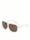 Dolce & Gabbana Men's Sunglasses with Gold Metal Frame and Brown Lens DG2165 488/73