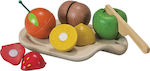 Plan Toys Fruits & Vegetables Toy Σετ Κοπής Φρούτων made of Wood for 4+ Years Old