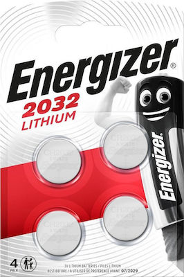 Energizer Μπαταρίες Λιθίου Ρολογιών CR2032 3V 4τμχ