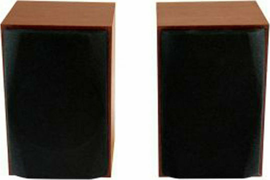 Media-Tech WOOD-X Ηχεία Υπολογιστή 2.0 με Ισχύ 10W Καφέ
