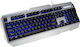 NOD G-KBD-001 Gaming-Tastatur Volle Größe mit beleuchteten Tasten (Englisch US) Silber
