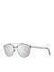 Web Men's Sunglasses with Silver Metal Frame and Green Lens