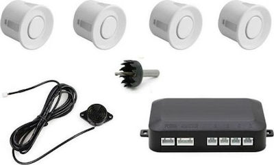 Car Parking System with Buzzer and 4 Sensors in White Colour