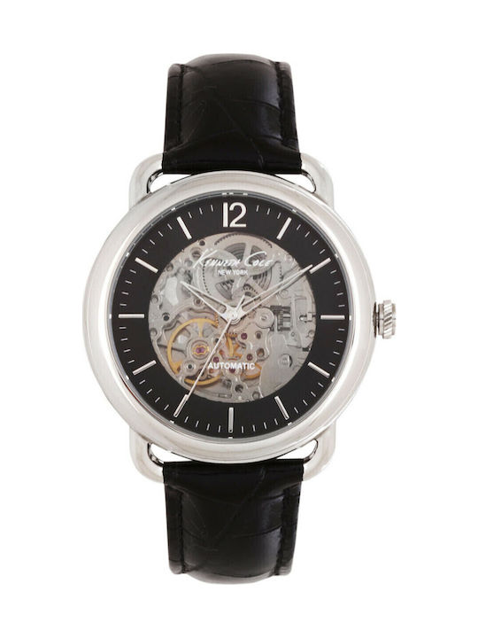 Kenneth Cole Men's Watch 42mm Battery with Black Leather Strap
