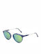 Retrosuperfuture Giaguaro Deep Blue Bak Ochelari De Soare Pentru Bărbați Cu Ramă Din Plastic Albastru Închis Oglindă Deep Blue