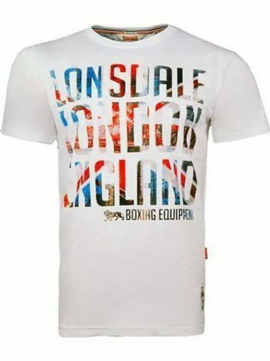 Lonsdale Frankston White Men's Short Sleeve T-shirt White