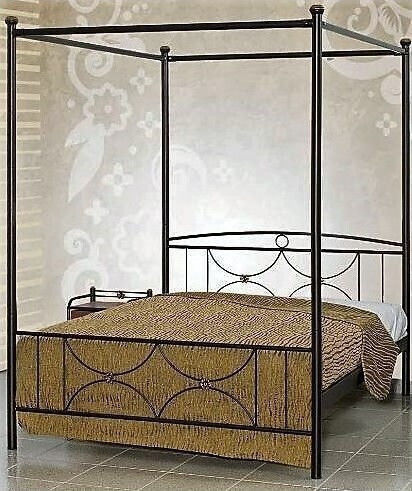 Νo35 Bed Double Metal Pink for Mattress 150x200cm