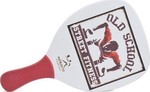 My Morseto Fashion Old School Beach Racket White 400gr with Straight Handle Red
