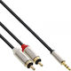 InLine InLine 3.5mm Male to RCA Male Silver Audio Cable Length 10m with Gold Plated Terminals