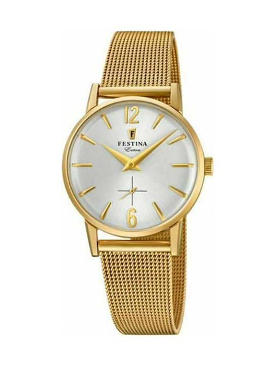 Festina Watch with Metal Bracelet Gold F20259/1