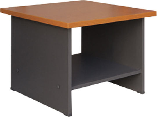 Τετράγωνο Βοηθητικό Τραπεζάκι Dark Ξύλινο Dark Grey / Cherry Μ60xΠ60xΥ45εκ.